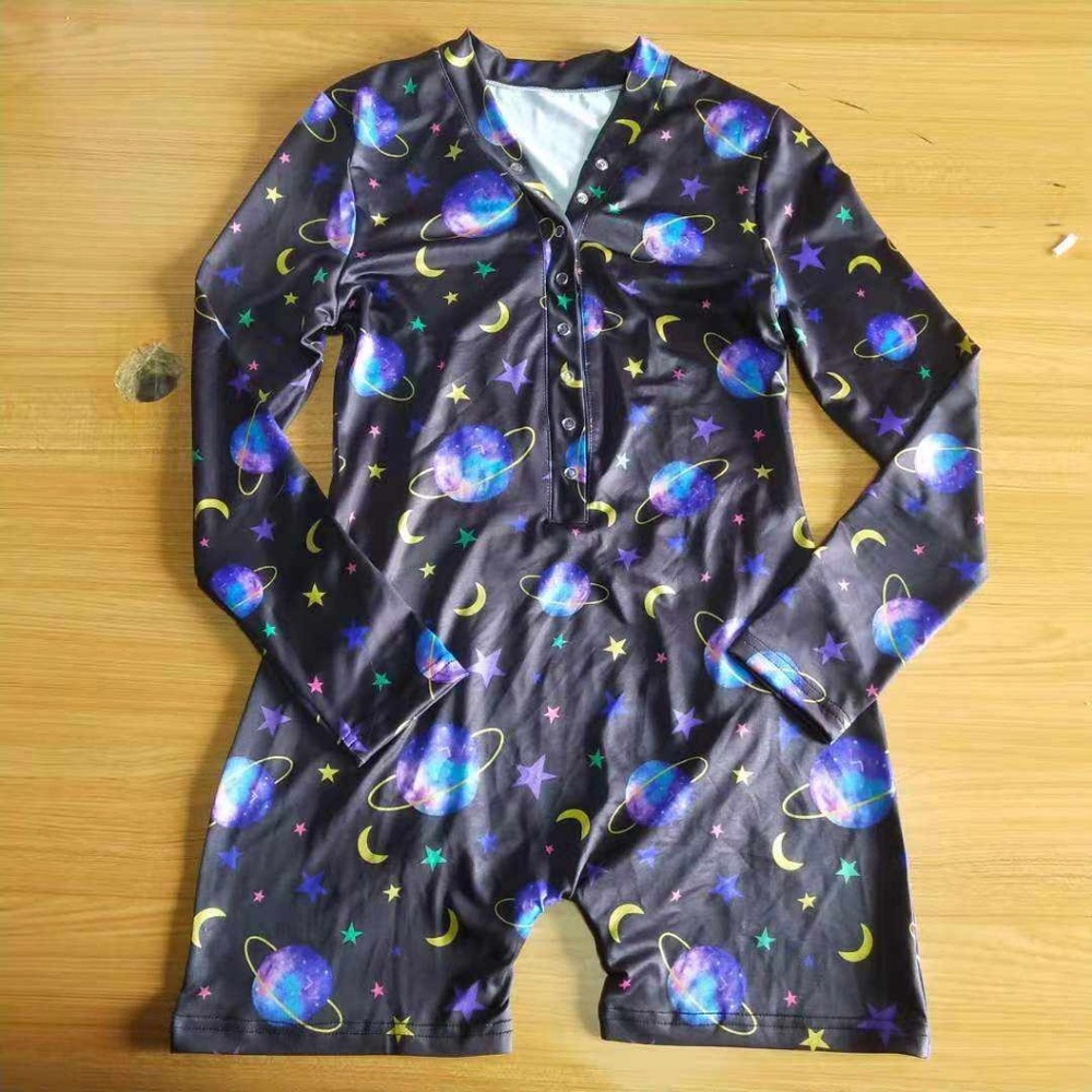 NEW Colorful Black Star and Moon Pajama Set